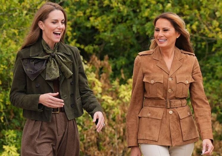 Kate Middleton e Melania Trump exibem visuais elegantes num encontro