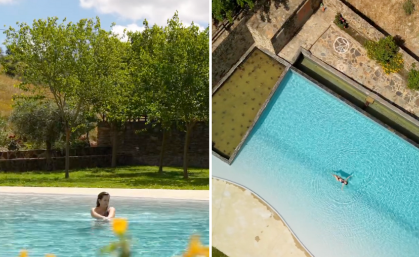 Piscina natural com águas termais na Serra do Caldeirão, Loulé, Algarve