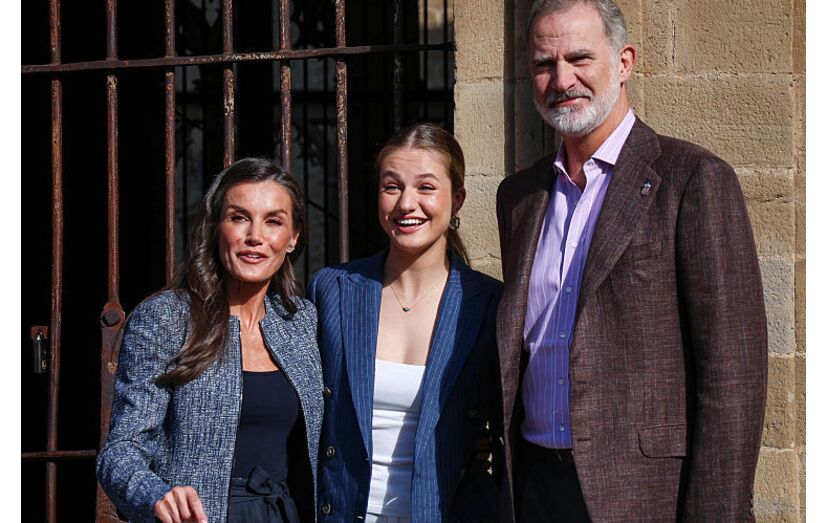 Felipe, Letizia e Leonor em visita a Navarra 