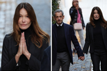 Dor estampada no rosto. A emoção de Carla Bruni ao despedir-se de Sarkozy à entrada para a prisão