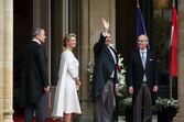 Os novos grão-duques Guillaume e Stéphanie do Luxemburgo