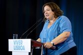 Alexandra Leitão discursa sobre "Viver Lisboa" na campanha autárquica