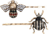 Ganchos de cabelo decorativos com motivos de abelha e escaravelho