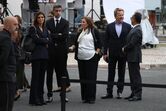 Andreia Rodrigues e Daniel Oliveira nas cerimónias fúnebres de Francisco Pinto Balsemão nos Jerónimos, em Belém