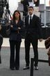 Andreia Rodrigues e Daniel Oliveira nas cerimónias fúnebres de Francisco Pinto Balsemão nos Jerónimos, em Belém
