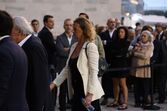 Filha Mónica Balsemão à chegada às cerimónias fúnebres do pai, Francisco Pinto Balsemão, nos Jerónimos, em Belém