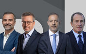 Quatro candidatos autárquicos posam para foto