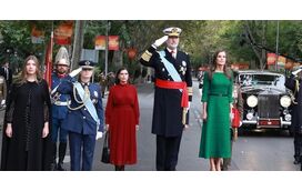 Felipe, Letizia, Leonor e Sofia juntos nas cerimónias do Dia da Hispanidade
