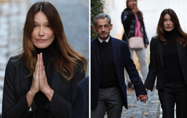 Dor estampada no rosto. A emoção de Carla Bruni ao despedir-se de Sarkozy à entrada para a prisão