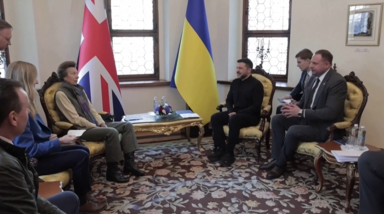 Princesa Ana faz visita surpresa a Kiev de Volodymyr Zelensky