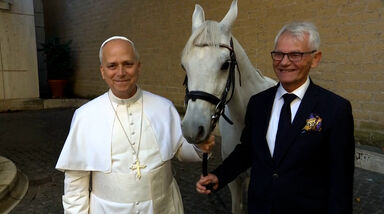 Proton: assim se chama o cavalo árabe puro-sangue oferecido ao Papa Leão XIV  