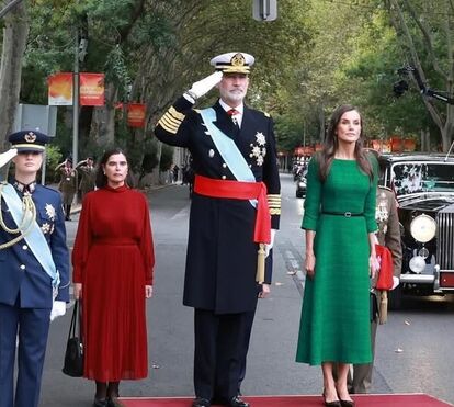 Felipe, Letizia, Leonor e Sofia juntos nas cerimónias do Dia da Hispanidade