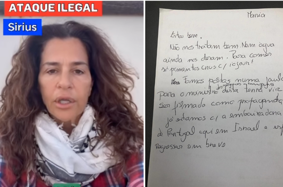 Sofia Aparício denuncia condições indignas em Israel