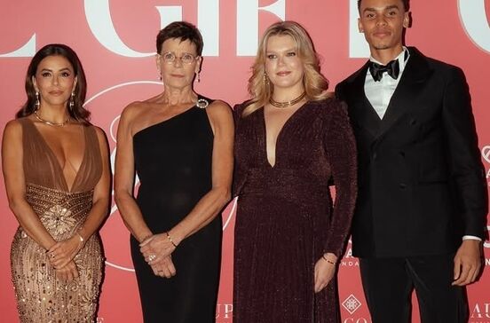 Eva Longoria com a família real monegasca na gala Global Gift Foundation