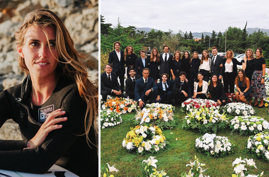 Família Balsemão reunida após funeral, com homenagem emotiva da neta Concha