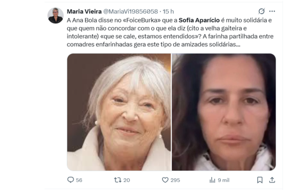 Reação de Maria Vieira