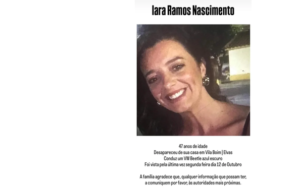 Iara Ramos Nascimento, 47 anos, desapareceu em Vila Boim, Elvas