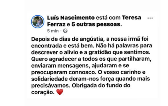 A mensagem de Luís Nascimento