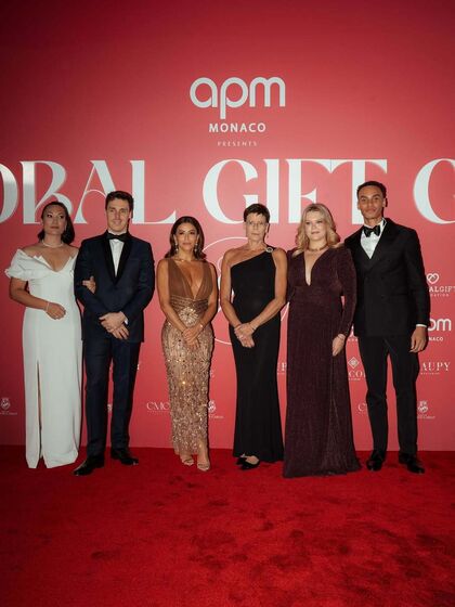 Eva Longoria com a família real monegasca na gala Global Gift Foundation