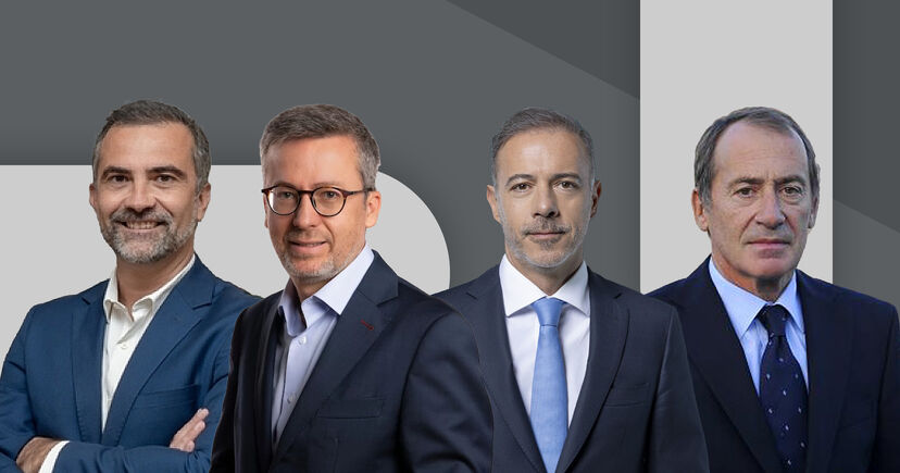 Quatro candidatos autárquicos posam para foto