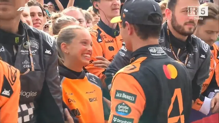 Margarida Corceiro acompanha Lando Norris nas corridas de Fórmula 1