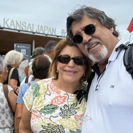 Dina Aguiar e o companheiro, Fernando Girão