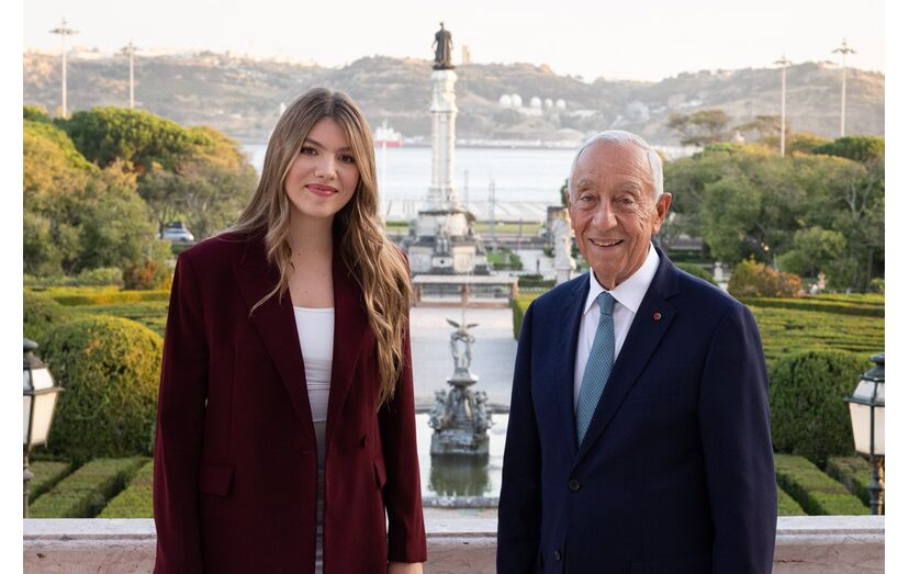 Infanta Sofia visitou Marcelo Rebelo de Sousa no Palácio de Belém