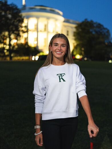 Kai Trump a promover a sua marca na Casa Branca