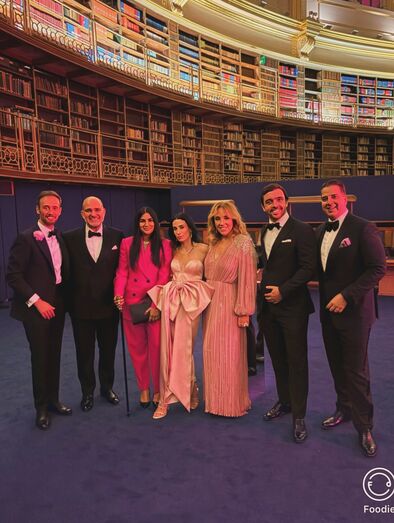 Paula Amorim e Miguel Guedes de Sousa no 'Pink Ball' do British Museum