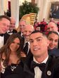 Cristiano Ronaldo com Elon Musk e Infantino na visita à Casa Branca