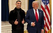 A primeira fotografia de Cristiano Ronaldo e Donald Trump lado a lado na Casa Branca