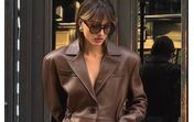 Tendência 'oversized': blazer castanho como peça essencial de inverno