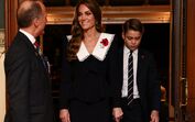 Príncipe George acompanha Kate Middleton em homenagem aos heróis de guerra