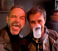 Jorge Mourato e Manuel Marques a assistirem ao concerto de Diogo Valsassina