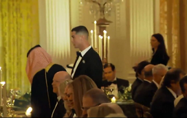 Cristiano Ronaldo no jantar da Casa Branca