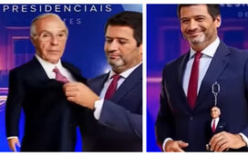 O vídeo da polémica! André Ventura transforma Marques Mendes em porta-chaves... e provoca onda de críticas: "Isto não é decente num candidato à presidência da República"