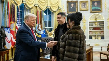 Trump recebe Cristiano Ronaldo e Georgina Rodríguez na Casa Branca