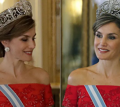 Rainha Letizia abre mão da lendária tiara de 450 diamantes que lhe foi oferecida por Felipe VI