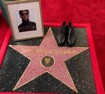 Ator de 'Pantera Negra' Chadwick Boseman recebe estrela póstuma no Passeio da Fama de Hollywood  