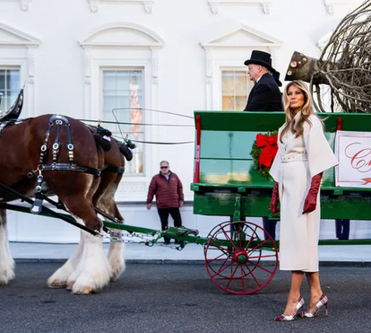'Faux pas'! Melania Trump inaugura Natal na Casa Branca... mas comete erro na roupa escolhida