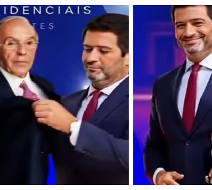 O vídeo da polémica! André Ventura transforma Marques Mendes em porta-chaves... e provoca onda de críticas: 'Isto não é decente num candidato à presidência da República'