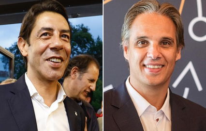 Rui Costa e Nuno Gomes, ex-colegas no Benfica, agora em lados opostos