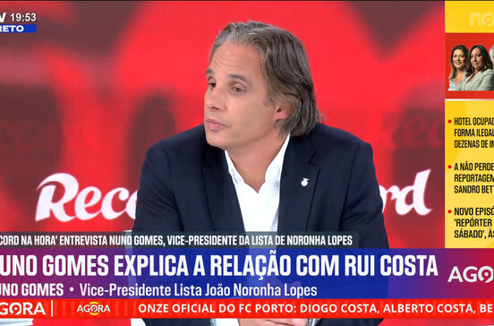 Record na Hora - Nuno Gomes revela como está a relação com Rui Costa e há quanto tempo não fala com o presidente do Benfica