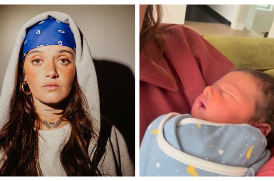 Carolina Deslandes e o filho Sebastião