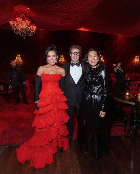 Kris Jenner com Mark Zuckerberg e a mulher, Priscilla Chan