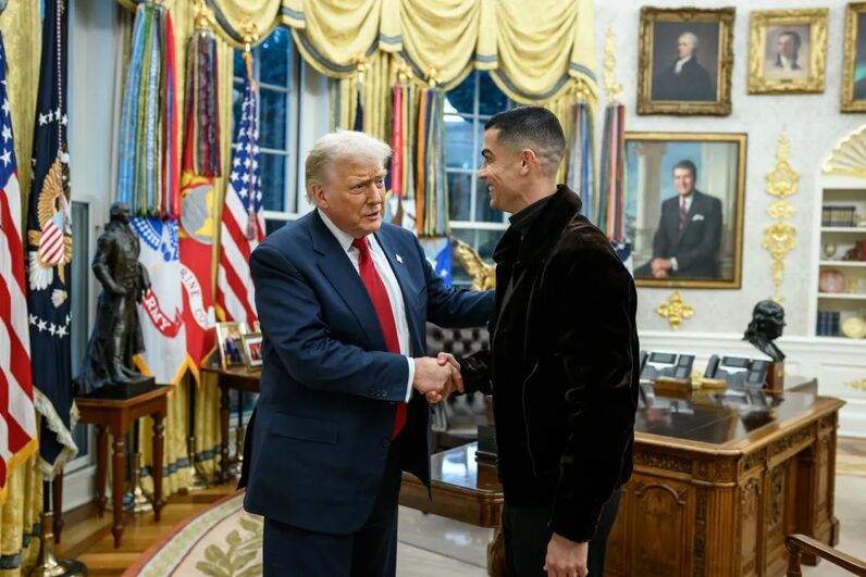 Cristiano Ronaldo reúne-se com Donald Trump na Casa Branca