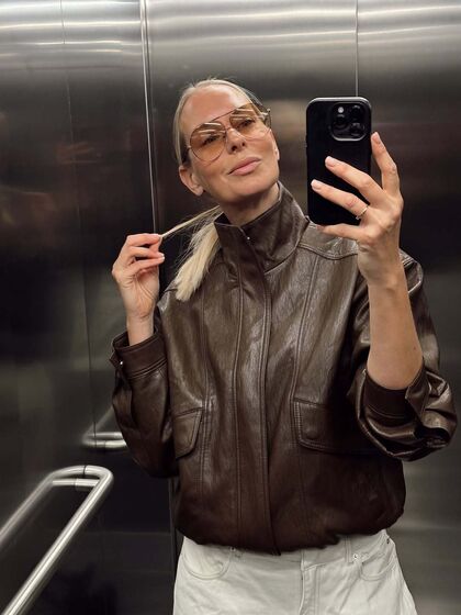 Se é para gastar dinheiro então invista na peça-estrela da temporada: o blusão de pele castanha