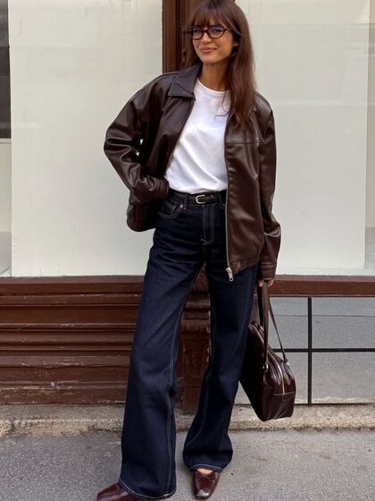 Se é para gastar dinheiro então invista na peça-estrela da temporada: o blusão de pele castanha