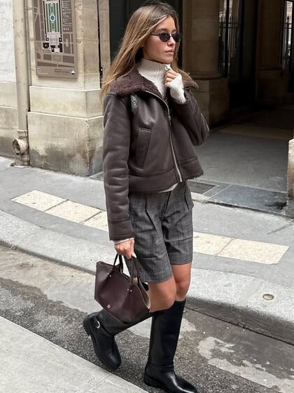 Se é para gastar dinheiro então invista na peça-estrela da temporada: o blusão de pele castanha