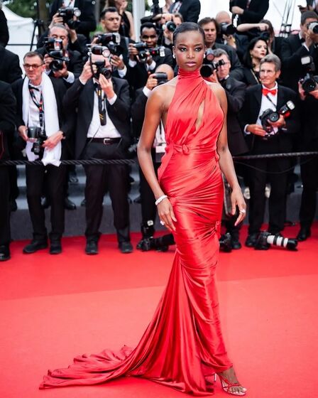 Maria Borges deslumbra num vestido vermelho na passadeira do Festival de Cannes